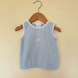 Lullaby Set Embroidered Sailboat Tank Top - 12m - EUC